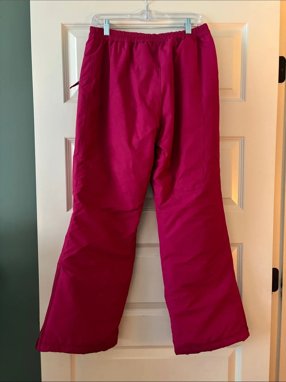 Lands End Kids Fuchsia Snow Ski Pants  Elastic Waist size 16+